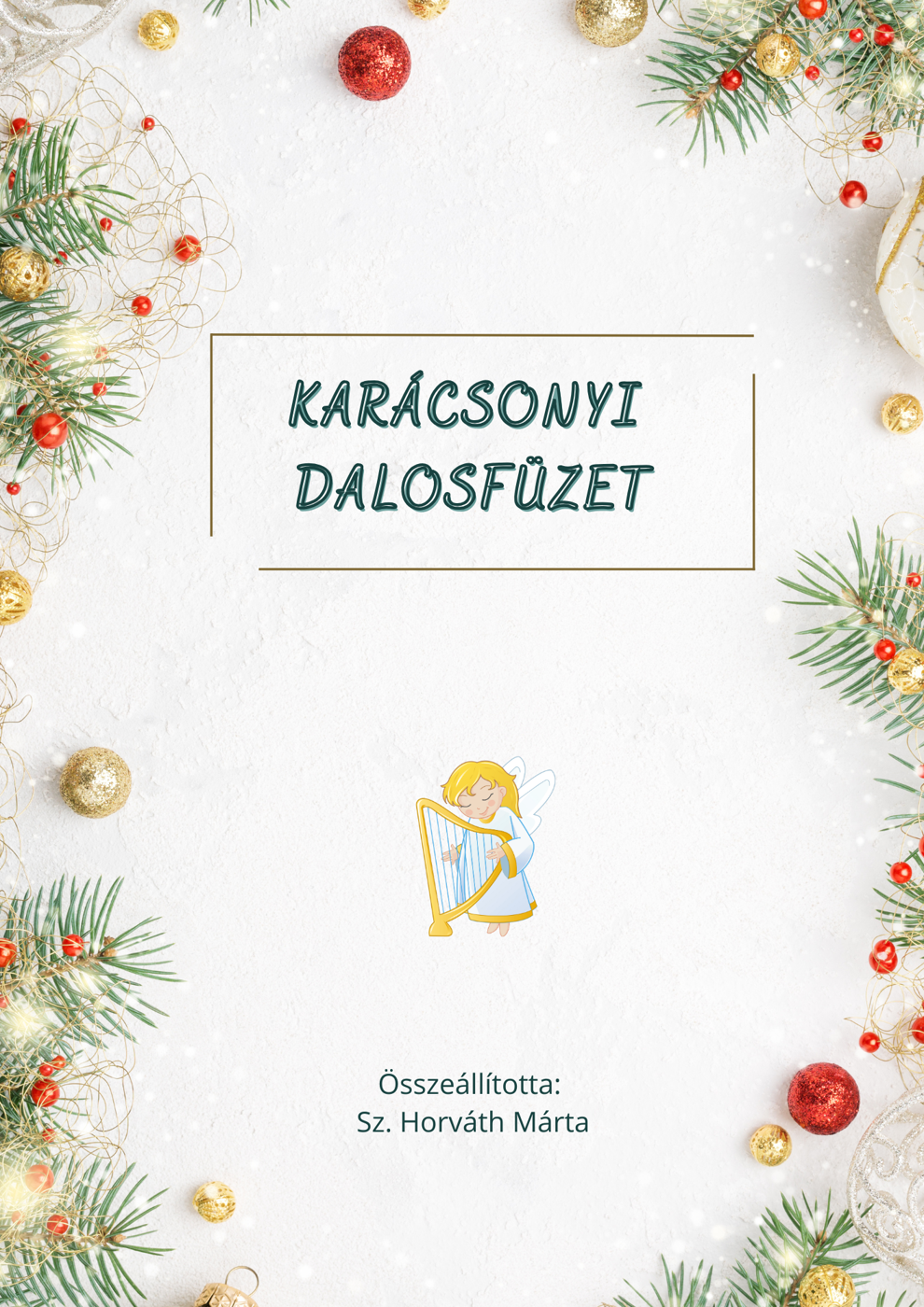 Karácsonyi dalosfüzet kotta borító